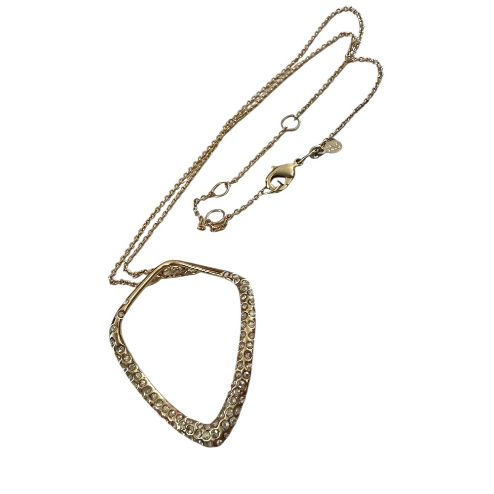 Alexis Bittar Gold Plated Miss Havisham Pave Kite Orbit Pendant Necklace